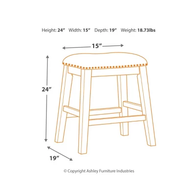 Set Of 2 Caitbrook Upholstered Counter Height Barstool Dark Gray - Signature Design By Ashley 2 Set Of 2 Caitbrook Upholstered Counter Height Barstool Dark Gray - Signature Design By Ashley - Image 2
