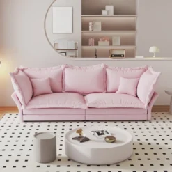 90.55" Modern Sofa Couch, Comfy Upholstered Deep Seat Sofa With Pillows, Convertible Loveseat For Living Room Bedroom Apartment Office 19 90.55" Modern Sofa Couch, Comfy Upholstered Deep Seat Sofa With Pillows, Convertible Loveseat For Living Room Bedroom Apartment Office -Baxton Studio Sale Shop GUEST 8175b7a4 6c22 42e1 b3e9 2cba20b3d749