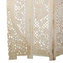 Eclectic Wood Room Divider Screen White - Olivia & May -Baxton Studio Sale Shop GUEST 81acefc6 102a 44dd 81fe 8bdb26192af6