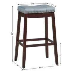 Tangkula Set Of 4 Saddle Bar Stools Backless Nailhead Counter Stool With Grey Cushions Coffee/White -Baxton Studio Sale Shop GUEST 81b8363c 9b56 45ec 9a53 43caaad28d46