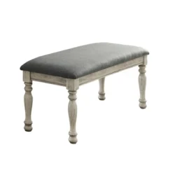 6pc Gordon Transitional Dining Set With Bench Gray/Beige - HOMES: Inside + Out -Baxton Studio Sale Shop GUEST 81c10750 a29d 4cc8 a9c3 b0828ef11e18