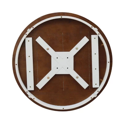 30" Round Top Pedestal Dining Table Antiqued Almond/Espresso – International Concepts 2 30" Round Top Pedestal Dining Table Antiqued Almond/Espresso – International Concepts - Image 2