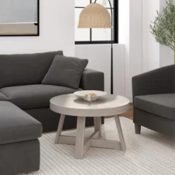 Plank+Beam Classic Solid Wood Round Coffee Table, 30" Farmhouse Table For Living Room -Baxton Studio Sale Shop GUEST 8291041c 5f54 43a5 8711 11f1669b3e52