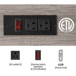 Yaheetech 4-Tier 55" Kitchen Baker's Rack With Power Outlet -Baxton Studio Sale Shop GUEST 82a94377 33ab 4ead a366 4fbcb8e19aa1