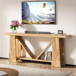 70.9" Farmhouse Wood Console Table 10 70.9" Farmhouse Wood Console Table -Baxton Studio Sale Shop GUEST 82f3e0c9 dada 4d92 b21a 8a793159c25c