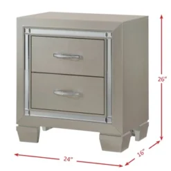 Glamour Youth Nightstand Champagne - Picket House Furnishings -Baxton Studio Sale Shop GUEST 83a73ed5 c69c 44e0 8aa2 73d7c8a58110