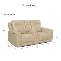 Doncella Power Recliner Console Loveseat Sand - Steve Silver Co. -Baxton Studio Sale Shop GUEST 83ccc4a1 e75a 418f 8c8d 0bb1a58c890b