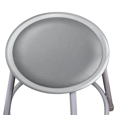 2pk Heavy Duty Vinyl Padded Steel Barstool Gray - Hampden Furnishings 4 2pk Heavy Duty Vinyl Padded Steel Barstool Gray - Hampden Furnishings - Image 4