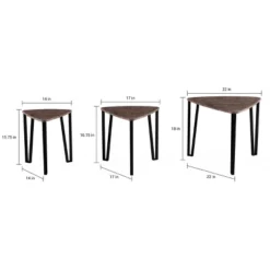 Lavish Home Set Of 3 Nesting Tables, Brown 10 Lavish Home Set Of 3 Nesting Tables, Brown -Baxton Studio Sale Shop GUEST 8438083d 229c 4d18 ae5c ab829f430757