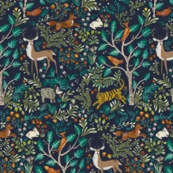 Queen Arcadia Nail Button Nature Printed Bed Blue - Skyline Furniture -Baxton Studio Sale Shop GUEST 8480f507 9a2a 4217 8a0b a81eabc79f31