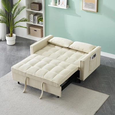 Sleeper Sofa,Modern Sleeper Sofa With Pockets And Two Pillows,Pull-Out Sofa Bed,Upholstered Sofa,Sofa Couch For Living Room-Cuddlewood 1 Sleeper Sofa,Modern Sleeper Sofa With Pockets And Two Pillows,Pull-Out Sofa Bed,Upholstered Sofa,Sofa Couch For Living Room-Cuddlewood