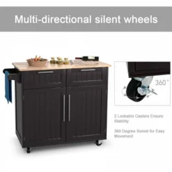 Costway Rolling Kitchen Cart Island Heavy Duty Storage Brown Trolley Cabinet Utility Modern 11 Costway Rolling Kitchen Cart Island Heavy Duty Storage Brown Trolley Cabinet Utility Modern -Baxton Studio Sale Shop GUEST 8491d20f db90 4873 9e1a 5e5d26777391