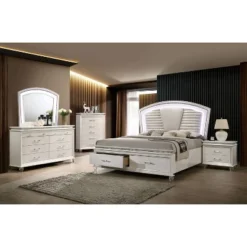 3pc California King Granite Bedroom Set With Nightstand And Chest Pearl White - HOMES: Inside + Out -Baxton Studio Sale Shop GUEST 84bdeef4 e556 49b1 8fa5 b6227fdbc6fe