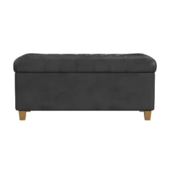 Ainsley Button Tufted Storage Bench Faux Leather - HomePop -Baxton Studio Sale Shop GUEST 853908c1 b410 4666 aed8 b512b86c2880