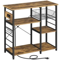 Yaheetech Vintage Kitchen Island Baker's Rack With Power Outlet Utility Microwave Stand 13 Yaheetech Vintage Kitchen Island Baker's Rack With Power Outlet Utility Microwave Stand -Baxton Studio Sale Shop GUEST 854a9814 926a 46cb b221 f970278fd6df