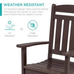 Best Choice Products All-Weather Rocking Chair, Indoor Outdoor HDPE Porch Rocker W/ 300lb Weight Capacity -Baxton Studio Sale Shop GUEST 860f425f b03b 4e87 abce 316fbf5452e2