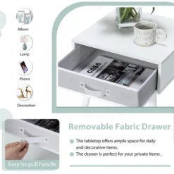 Costway Set Of 2 Mid-Century Nightstand End Accent Bedside Table W/ Drawer Rustic WhiteBrown 15 Costway Set Of 2 Mid-Century Nightstand End Accent Bedside Table W/ Drawer Rustic WhiteBrown -Baxton Studio Sale Shop GUEST 87087267 47dd 4918 ad01 55c92e6be3b4