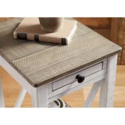 Adalane Side Table White/Gray - Signature Design By Ashley -Baxton Studio Sale Shop GUEST 878cdc56 073d 4bfd 92ea c6832cf16d8e