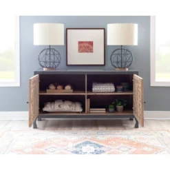 Heady 2 Door Carved Cabinet - Powell Company -Baxton Studio Sale Shop GUEST 8820c5d7 fb98 4b40 9d64 213fdb5e2d85