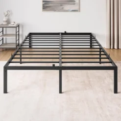 6 To 14 Inch Bed Frame With Under Bed Storage, Heavy Duty Metal Platform - Easy Assembly, No Box Spring Needed, Black -Baxton Studio Sale Shop GUEST 8880b616 6c64 45a5 be8d dce0d71e47ae