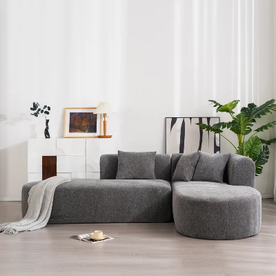Christopher Knight Home Imre Modern Upholstered 4 Seater Corner Sectional Sofa With Pillows 9 Christopher Knight Home Imre Modern Upholstered 4 Seater Corner Sectional Sofa With Pillows - Image 9