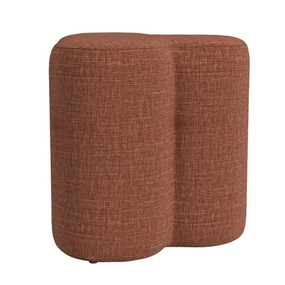 HomePop Clover Shaped Chenille Ottoman 2 HomePop Clover Shaped Chenille Ottoman - Image 2
