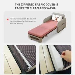 Luck Live Adjustable Sleeper Chair Pullout Sofa Bed With Modern Linen Fabric For Living Room 18 Luck Live Adjustable Sleeper Chair Pullout Sofa Bed With Modern Linen Fabric For Living Room -Baxton Studio Sale Shop GUEST 8a1d6a13 9085 4480 be49 5a13b9217e70