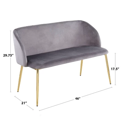 46" Fran Glam Bench - LumiSource 7 46" Fran Glam Bench - LumiSource - Image 7