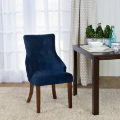 Tufted Accent Chair Blue - HomePop