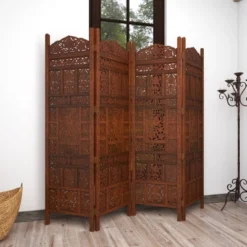 Traditional Wood Room Divider Screen Red - Olivia & May -Baxton Studio Sale Shop GUEST 8b05ff53 e240 4802 a136 f56b627db096