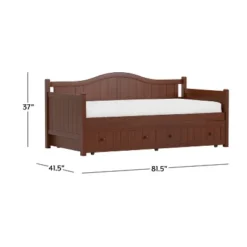 Staci Wood Daybed With Trundle Twin - Cherry - Hillsdale Furniture -Baxton Studio Sale Shop GUEST 8b1d8ff2 abf1 4720 afff 234306c8c2af