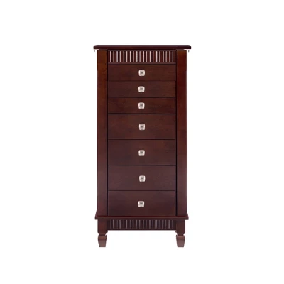 Tierra Contemporary Jewelry Armoire Merlot Brown - Powell Company 3 Tierra Contemporary Jewelry Armoire Merlot Brown - Powell Company - Image 3