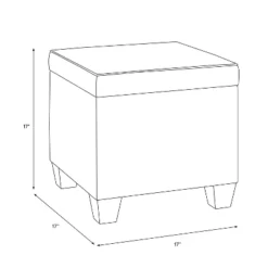 Fairland Square Storage Ottoman Bandana Blue - Skyline Furniture -Baxton Studio Sale Shop GUEST 8ba032d3 c0fd 4841 8257 f77b1befb8e7