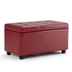 34" Essex Storage Ottoman And Benches - WyndenHall -Baxton Studio Sale Shop GUEST 8bc1351a 3236 4f98 882b 058f8cc858a1