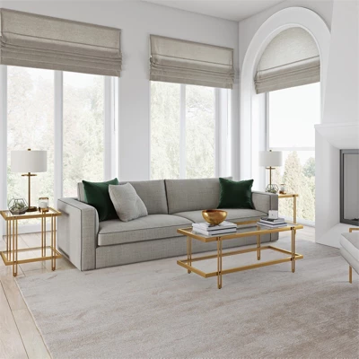 22" Modern Metal Side Table In Gold - Henn&Hart 5 22" Modern Metal Side Table In Gold - Henn&Hart - Image 5