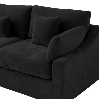 Cloud Couch Modular Sectional Sofa,119.29" U Shaped Couch, Oversized Down Filled Convertible Wide Seater,3 Seater With 2 Ottomans For Living Room Set 6 Cloud Couch Modular Sectional Sofa,119.29" U Shaped Couch, Oversized Down Filled Convertible Wide Seater,3 Seater With 2 Ottomans For Living Room Set - Image 6