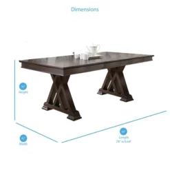 Hildi Extendable Dining Table Espresso - Steve Silver Co. -Baxton Studio Sale Shop GUEST 8c279091 5f00 4b48 aabc aa21e0fb9857