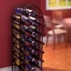Sorbus 23 Bottle Metal Wine Rack (Black)