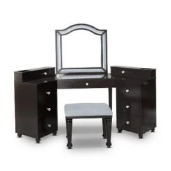 Urman Storage Drawers Vanity Set - HOMES: Inside + Out -Baxton Studio Sale Shop GUEST 8cd09d9a 06ea 499a 86a8 97da3c32571a