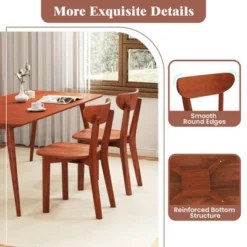 Tangkula Solid Wood Dining Chair Set Of 2 W/ Curved Backrest & Rubber Wood Frame 14 Tangkula Solid Wood Dining Chair Set Of 2 W/ Curved Backrest & Rubber Wood Frame -Baxton Studio Sale Shop GUEST 8d3d8d37 5f7c 4988 b414 79aa3df15f5d