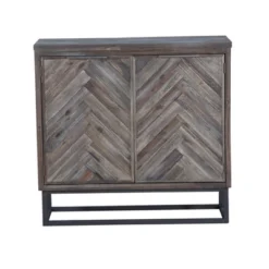 Alvara Court 2 Door Cabinet Brown - Treasure Trove Accents