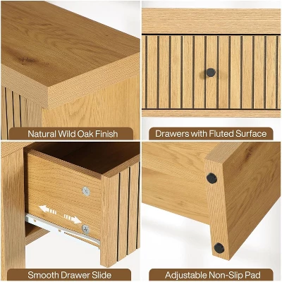 Tribesigns 70.9 Inch Wood Console Table Long Sofa Table With 3 Drawers 9 Tribesigns 70.9 Inch Wood Console Table Long Sofa Table With 3 Drawers - Image 9