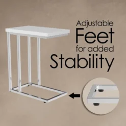 Hastings Home C-Shaped Sofa Side Table Space-Saving, White 9 Hastings Home C-Shaped Sofa Side Table Space-Saving, White -Baxton Studio Sale Shop GUEST 8decb88e 41da 4c0b 886e 7c65f89d38f4