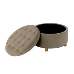 Tufted Round Storage Ottoman Velvet - HomePop -Baxton Studio Sale Shop GUEST 8ded9b33 7f8a 4b89 bd7b b63a53f04f28