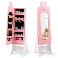 Tangkula Kids Jewelry Armoire Cabinet Free-Standing Full Length Mirror With Storage And 4 Tilt Angles -Baxton Studio Sale Shop GUEST 8e0887bb 3bff 47e1 9d94 fde2b4b7bbf1