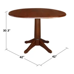 30.3" Thea Round Dual Drop Leaf Extendable Dining Table Espresso Brown - International Concepts 12 30.3" Thea Round Dual Drop Leaf Extendable Dining Table Espresso Brown - International Concepts -Baxton Studio Sale Shop GUEST 8e4f667a 52c2 448b 8bb9 83b05fca26e9