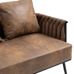 Modern Accent Metal Frame Tufted Sofa With Arms - ModernLuxe -Baxton Studio Sale Shop GUEST 8e51255e 009f 4882 901d 69f7536d279c