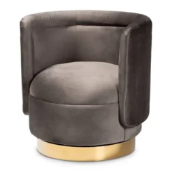 Saffi Velvet Upholstered Swivel Accent Chair - Baxton Studio -Baxton Studio Sale Shop GUEST 8e9a9d68 6def 4a18 badf 0d2a7392e08b