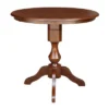 36" Opal Round Top Pedestal Table Counter Height Espresso - International Concepts