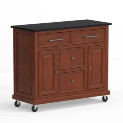 Glenwillow Home Kitchen Cart With Locking Casters - No-Tool Assembly -Baxton Studio Sale Shop GUEST 8f139521 366a 41c9 8394 bff86dceb54d